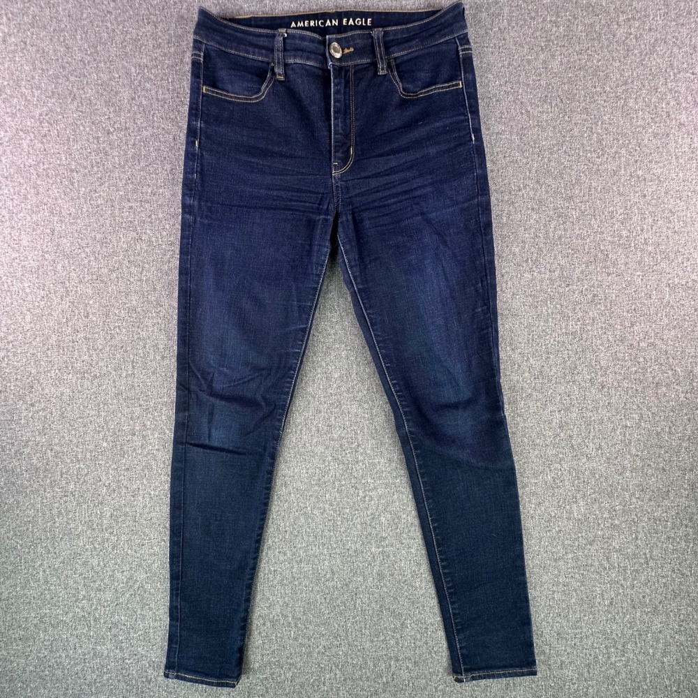 American Eagle Jegging Women 8 Hi-Rise Jegging Dark Wash Super Stretch Excellent